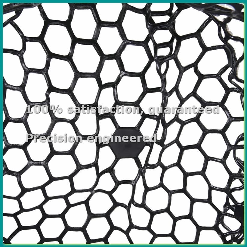 Replacement Fishing Net Wear- Rubber Mesh Fish Catch Multifunctional Dip Net Black 55cm-A14I