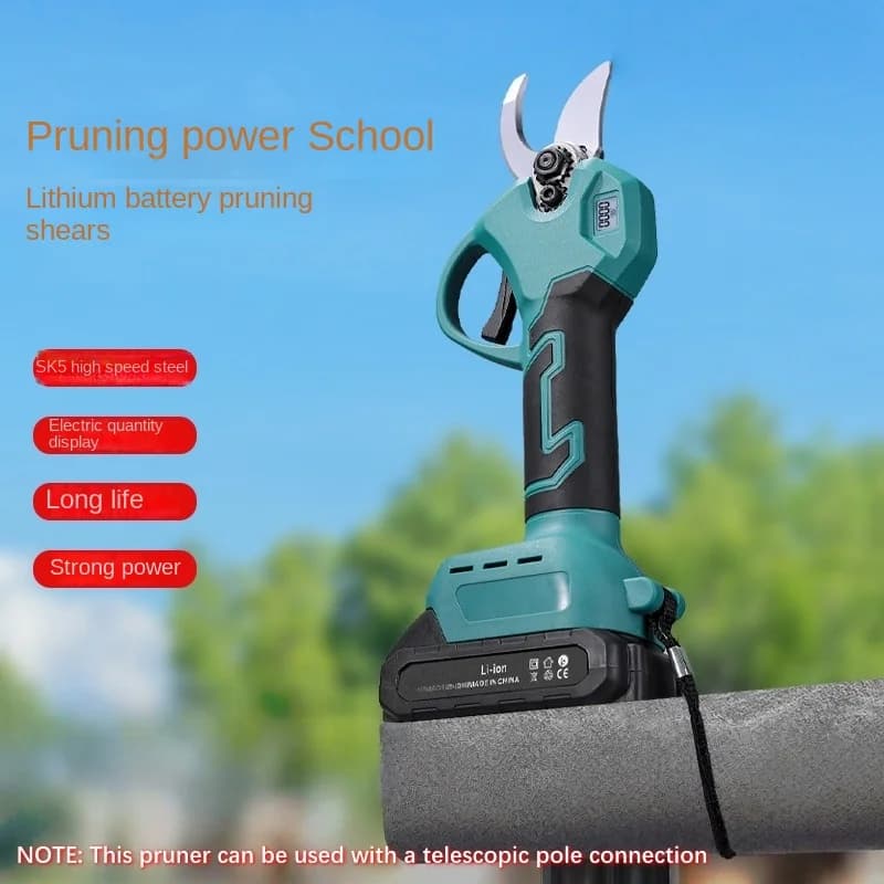 2.5 cm pruning electric shears for fruit trees and garden pruning, electric shears can be connected to the telescopic poles to be used