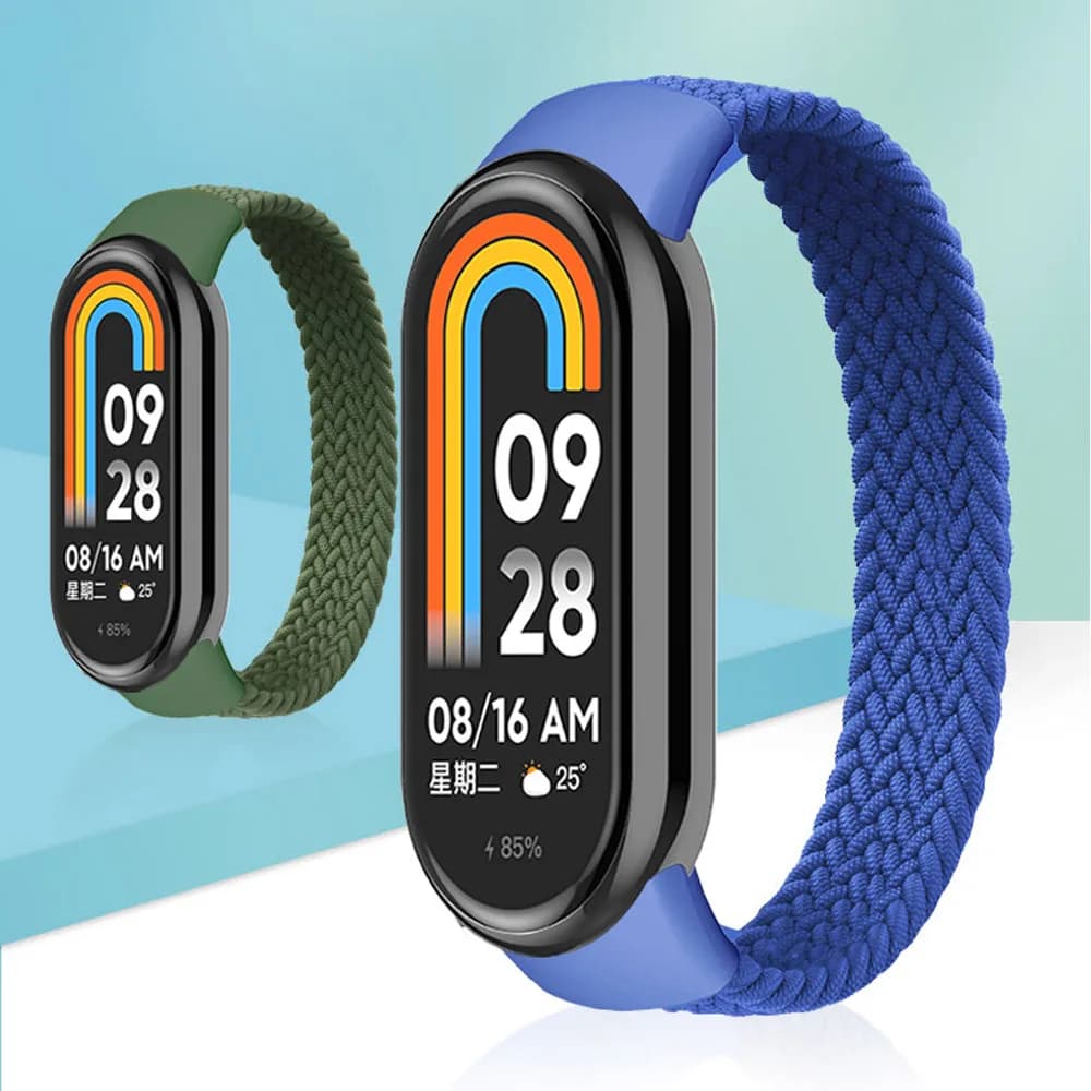 Intrecciato Solo Loop per Xiaomi Mi Band 8 accessori di ricambio per cinturini in Nylon elastico bracciale correa per Miband 8 NFC