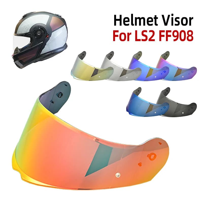 Per LS2 FF908 Strobe II Casco Moto Sostituzione Visiera Lente Anti-UV Capacetes Casco Moto Accessori per ls2 ff 908 antiappannamento