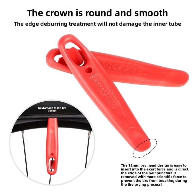 3PCS Durable Hard Plastic Bicycle Tire Lever, Portable Tyre Crowbar Removal Tool Mountain Road Bike Wheel Repair Accessories