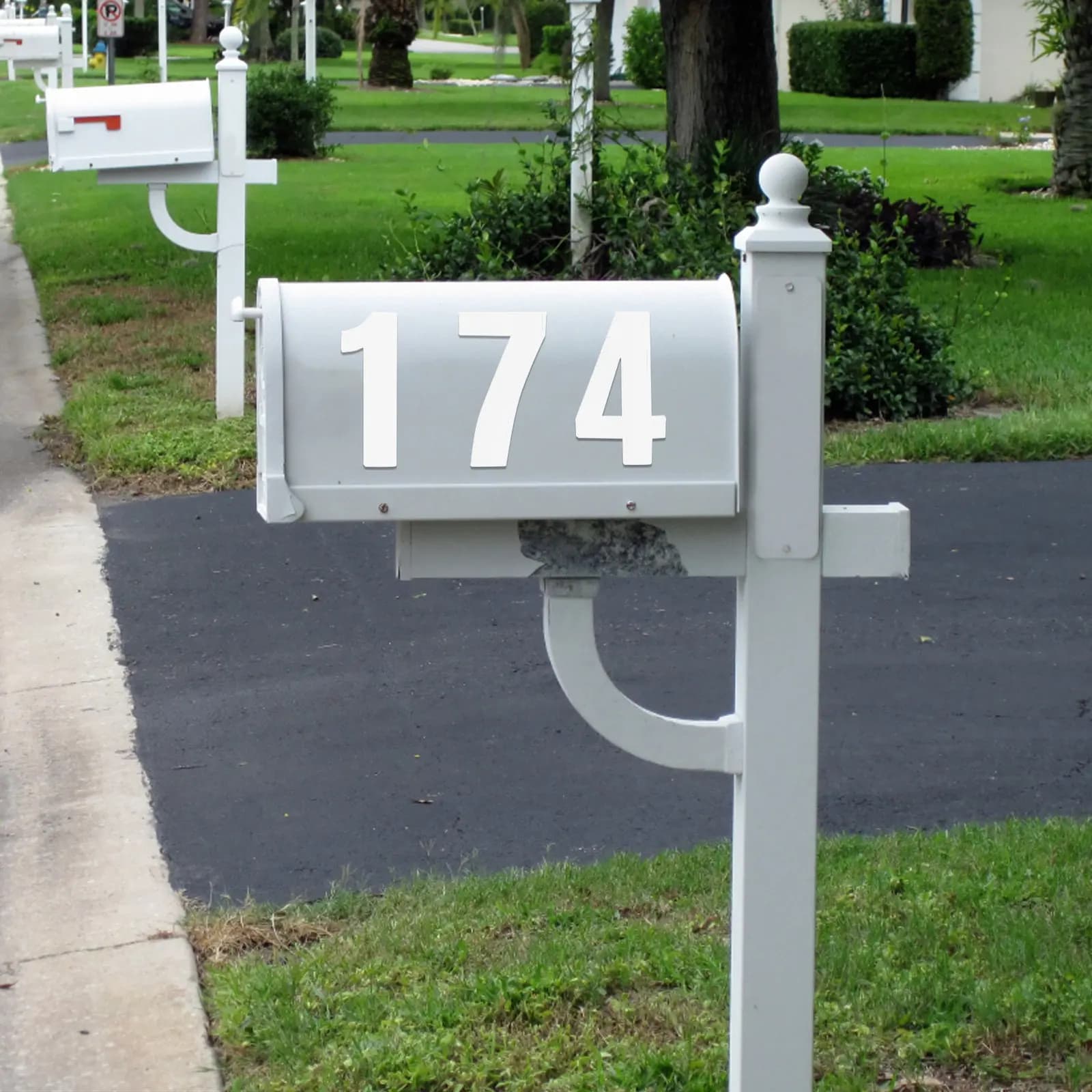 10 Sheets Number Stickers Waterproof Mailbox Adhesive Decals Stick on Home Address Numbers for Cars Trash Cans Outdoor Use