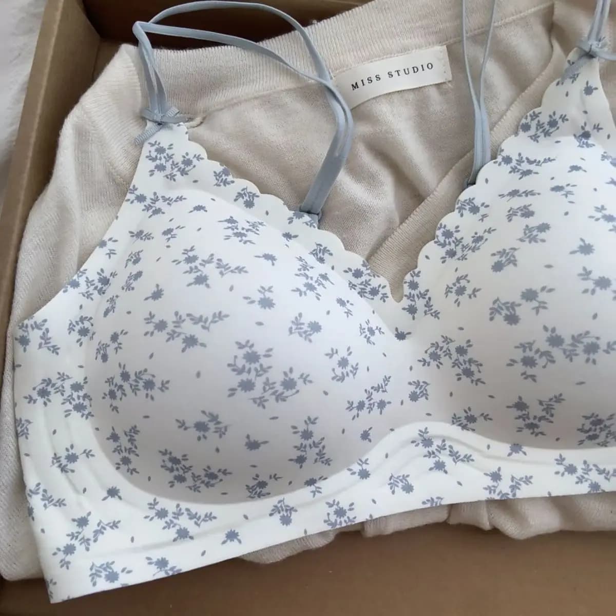 Intimo stampato per bambina - Reggiseno morbido e dolce in stile jelly, senza ferretto, per neonate.