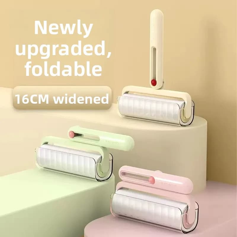 Langkes Advanced Foldable Lint Roller Refillable Sticky Sheets for Bedding Clothing Hair Pet Cat Dog Fur Strong Cleaning Tool Re