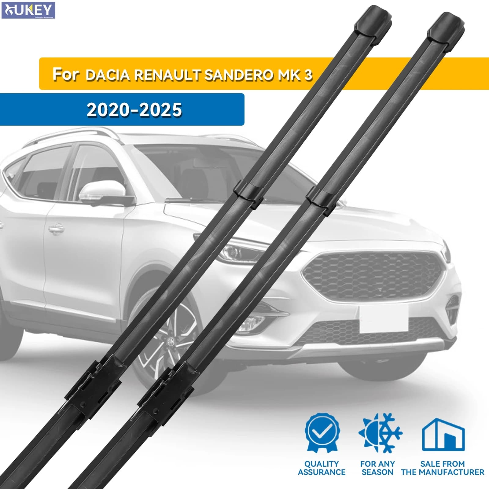 Parabrezza anteriore Spazzola Tergicristallo Per Renault Dacia Logan 3 LJI Sandero Jogger 2020 2021 2022 2023 2024 2025 Spazzole Finestra Pulita