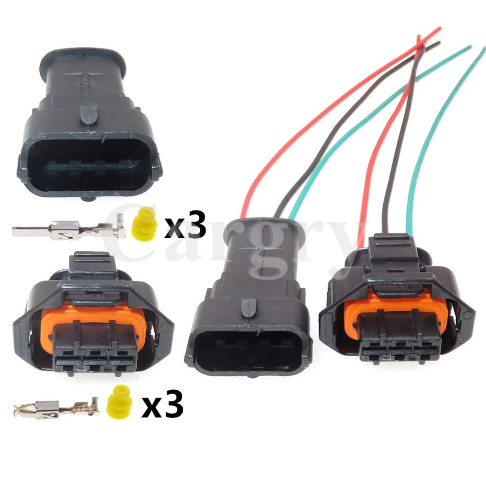 1 Set 3P 1928404073 1928403110 1928403966 Car Waterproof Connector AC Assembly Automotive Camshaft Sensor Wiring Harness Socket
