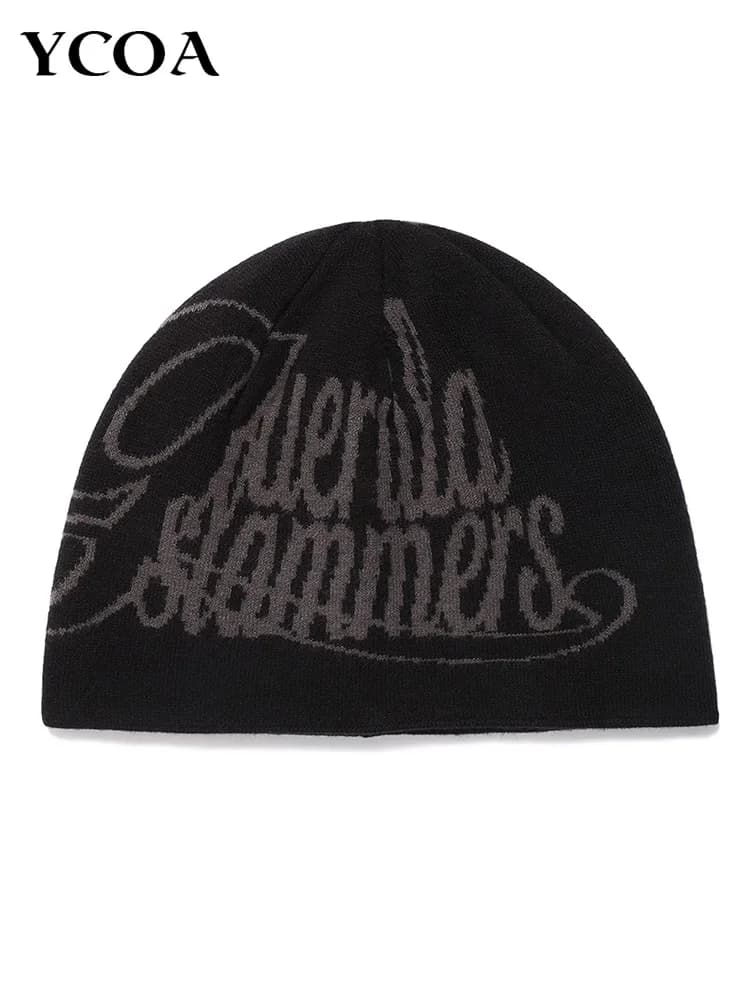 Women's Hat Beanie Knit Star Winter Y2k Streetwear Korean Fashion Kpop Wool Pullove Graphic Aesthetic Gothic Unisex Accessories