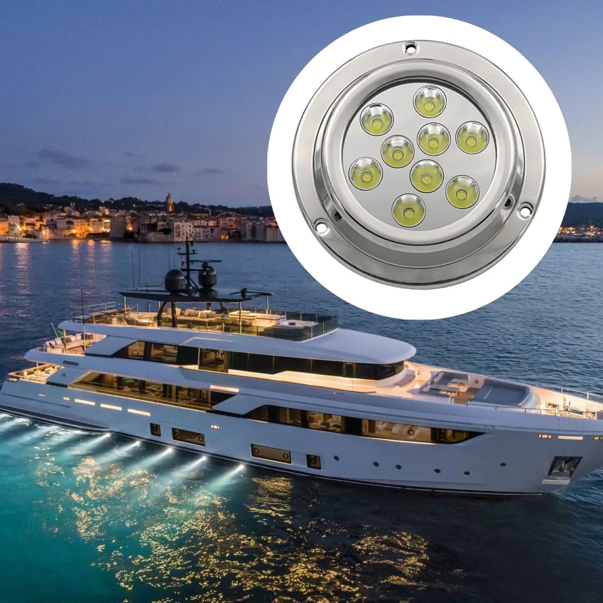 27W 45W Barca marina LED Luce di cortesia 12V Specchio di poppa Ancoraggio Luce da ponte Yacht Gommone Barca a vela Pontoni subacquei Freighter