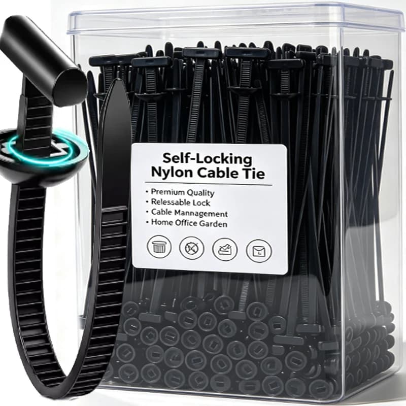 Nylon Cable Tie Buckle Heavy Duty Zip Ties with Pin Button Universal Self-locking Zip Ties Tool Car Daily Repair Fastening Strap