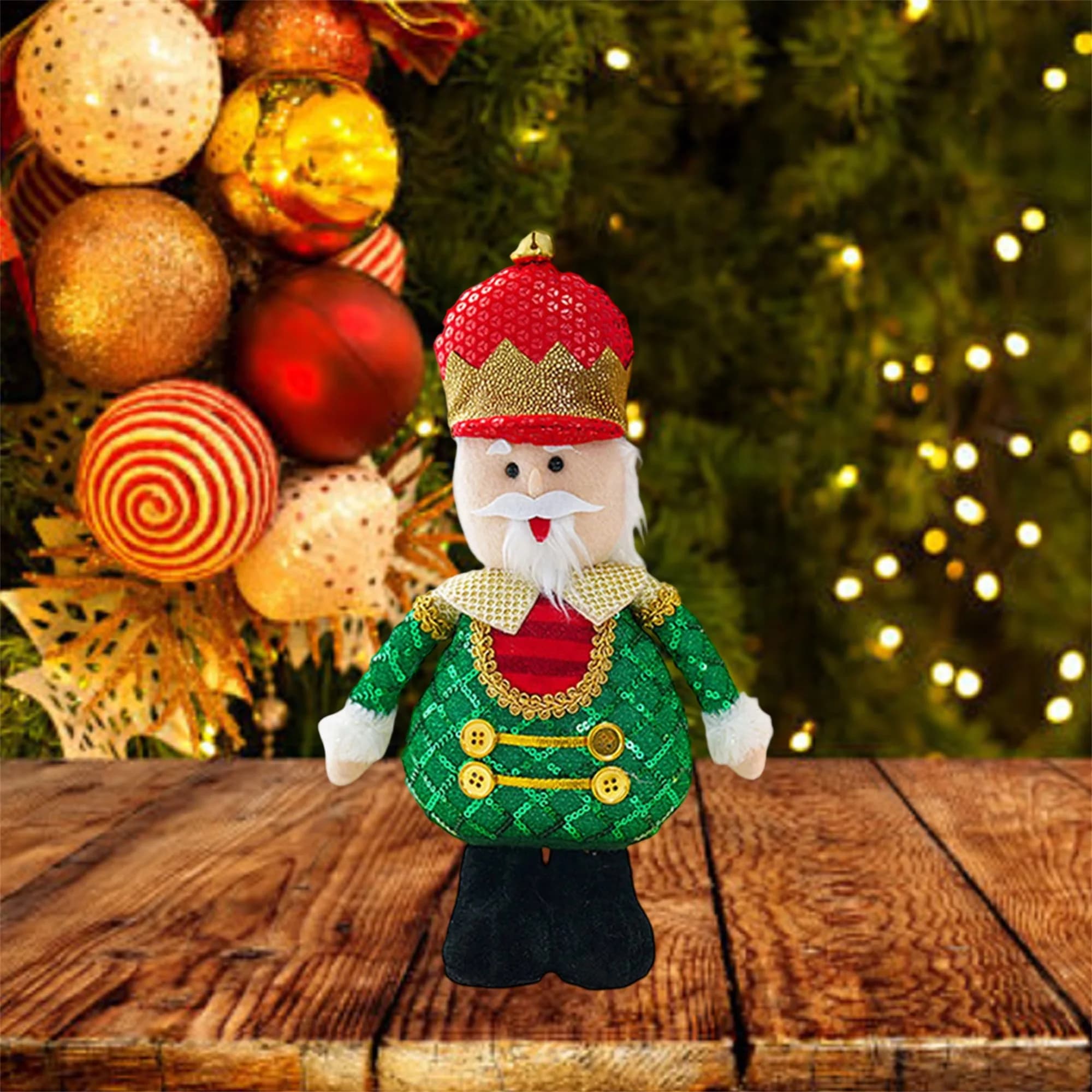 Decorazioni natalizie in peluche con paillettes, renne, animali di peluche, ornamenti da tavolo per decorazioni festive per le vacanze domestiche