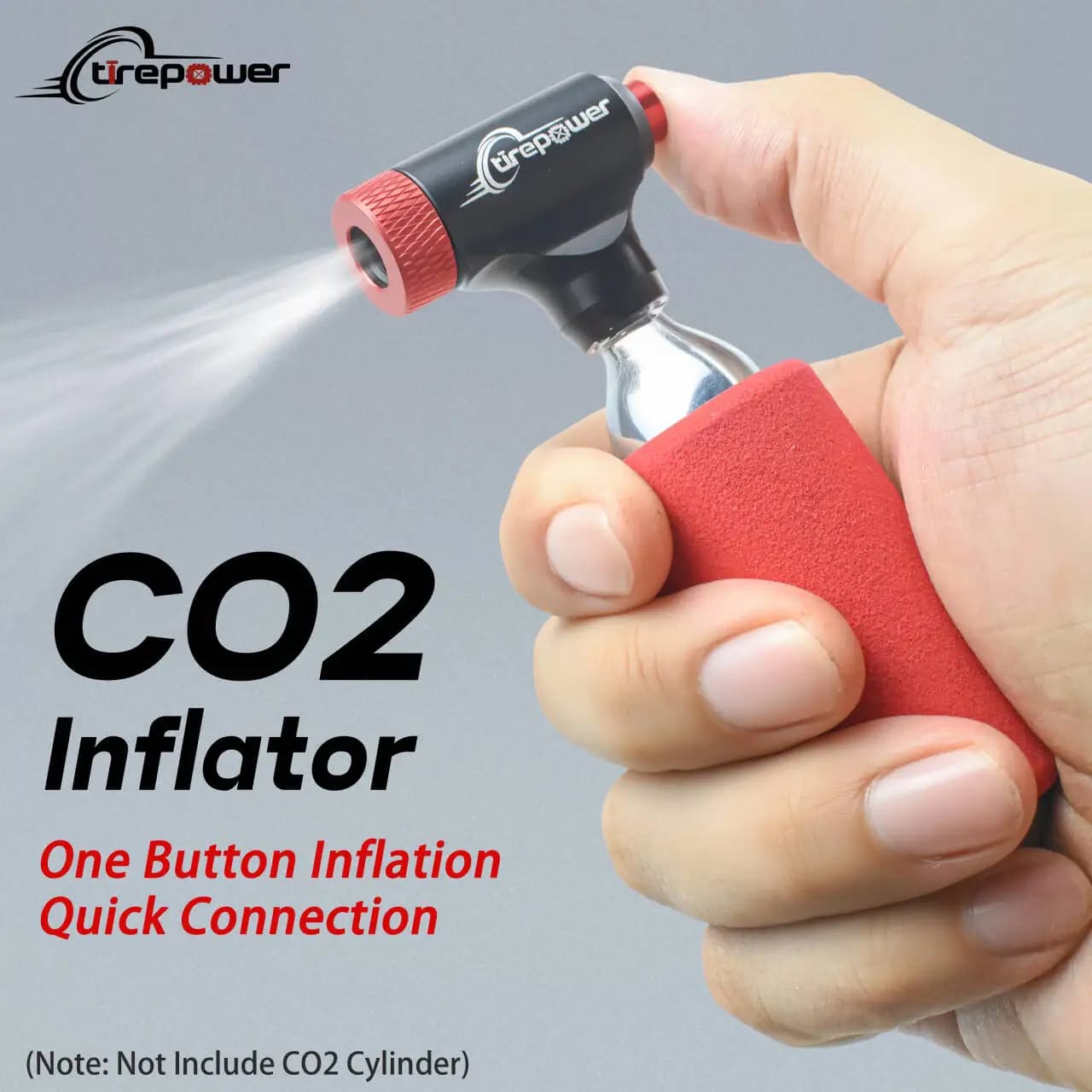Mini gonfiatore a CO2 Facile da usare Gonfiatore rapido e facile Pompa per pneumatici per bicicletta compatibile con valvola Presta Schrader per mountain bike da strada