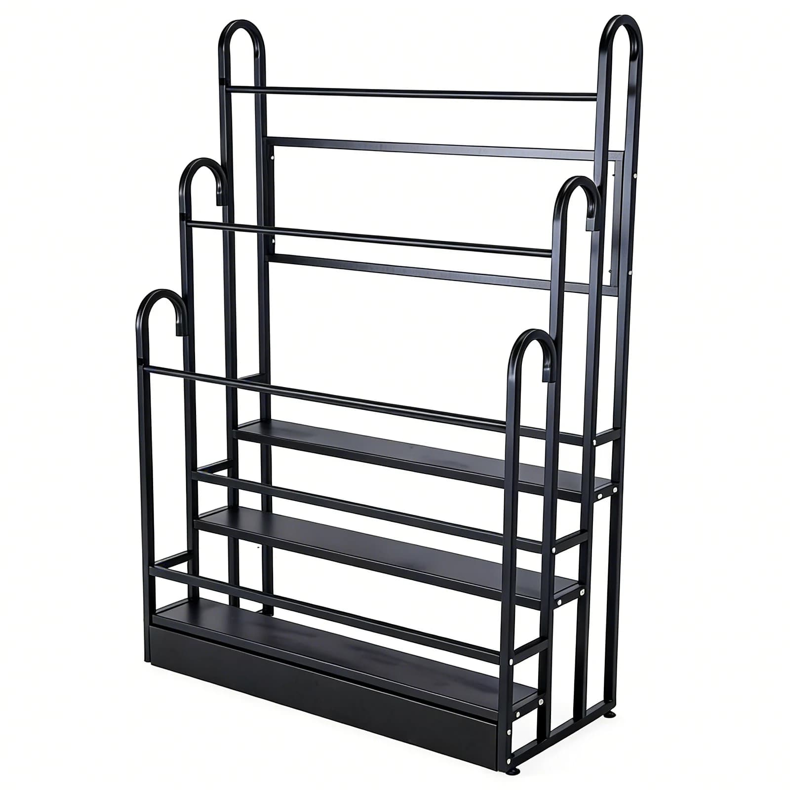 Organizer Exhibitive Fabric Disassembled, 3 Level Fabric Shelves Adjustable Height for Window Films, PVC Films, Tablecloths