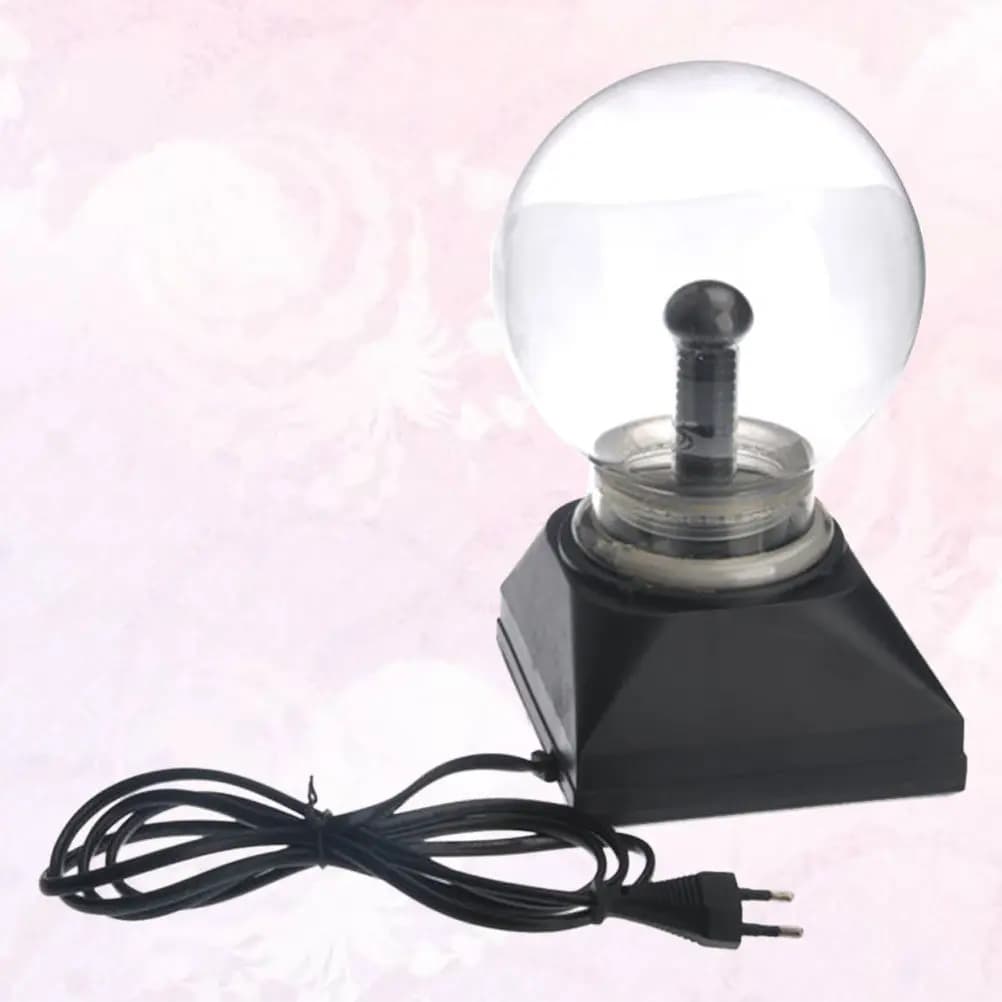 Lampada Globo al Plasma da 4 Pollici, Strumento Scientifico Interattivo Educativo per l'Apprendimento di Tensione, Corrente, Attivazione dell'Ossigeno, Ausilio per il Sonno, da Scrivania
