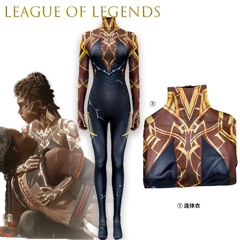BArcane Season2Mel Body Costume Cosplay Uomo Ragazzo Personaggio del gioco Set di abiti Festa di carnevale di Halloween Gioco di ruolo di Natale