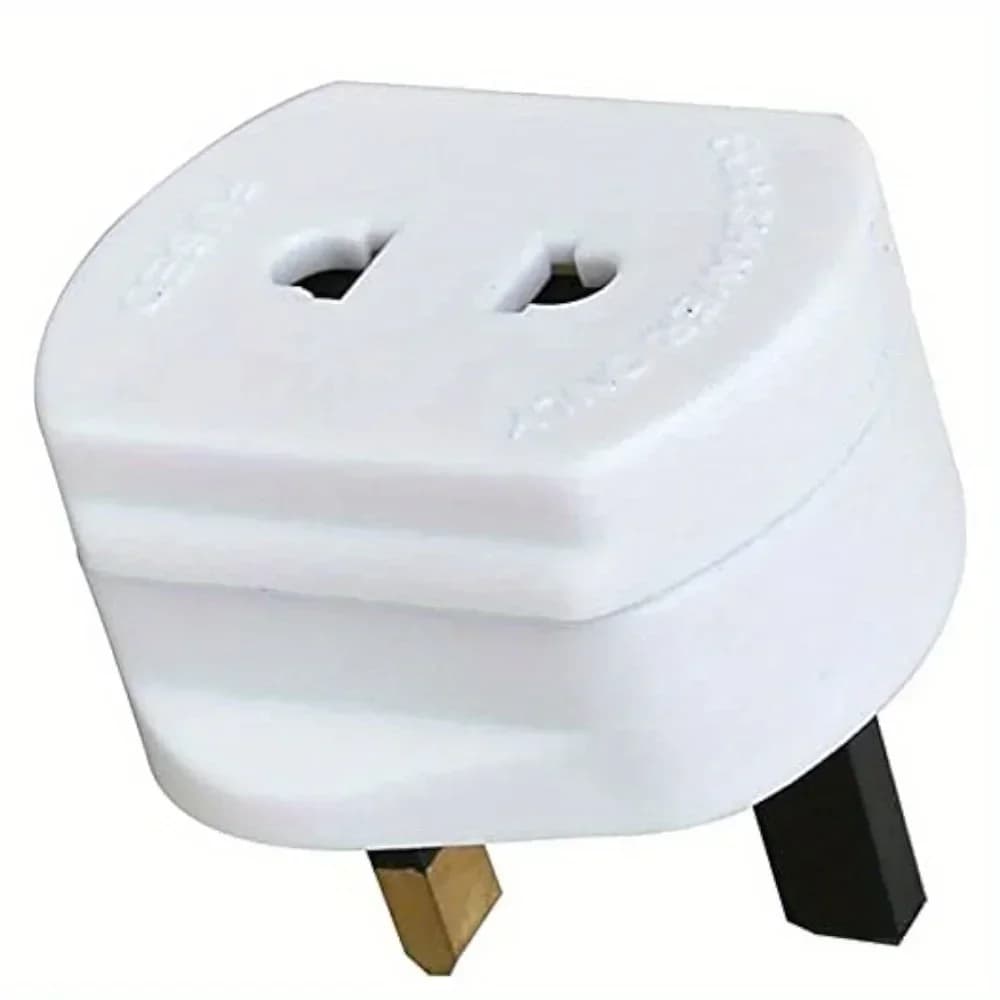 UK Plug Adapter from 2 pins to 3 pins for electric toothbrush Converter for secure razor socket for bathroom with 3 pole charger