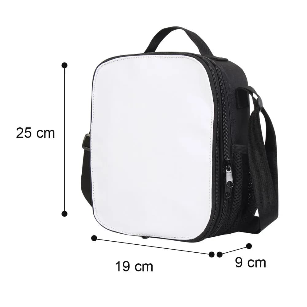 Borsa per il pranzo isolata vuota per sublimazione, borsa a tracolla per tenere al caldo l'ufficio all'aperto portatile in poliestere per studenti per fai da te