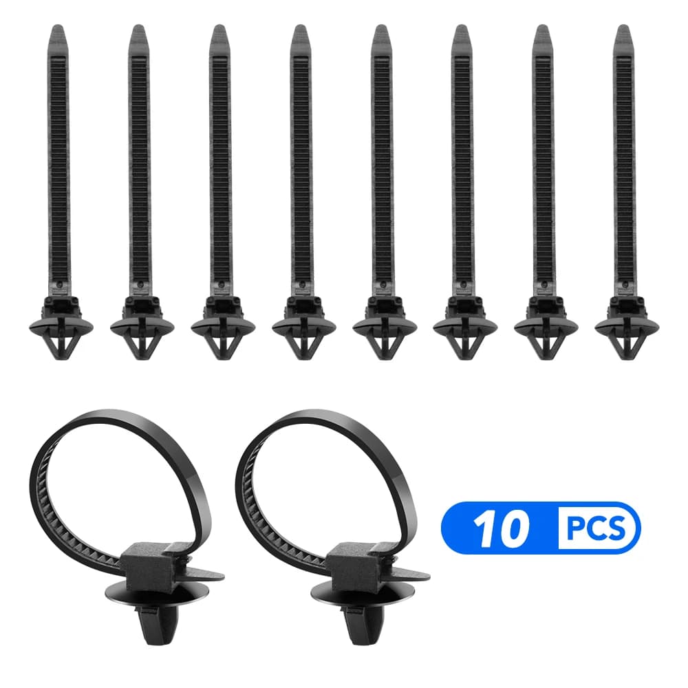 10Pcs Car Nylon Tie Wrap Cable Fastening Clips For bmw e46 e39 e90 e60 e30 f10 f11 f20 f30 g20 g30 x1 x3 x5 z4
