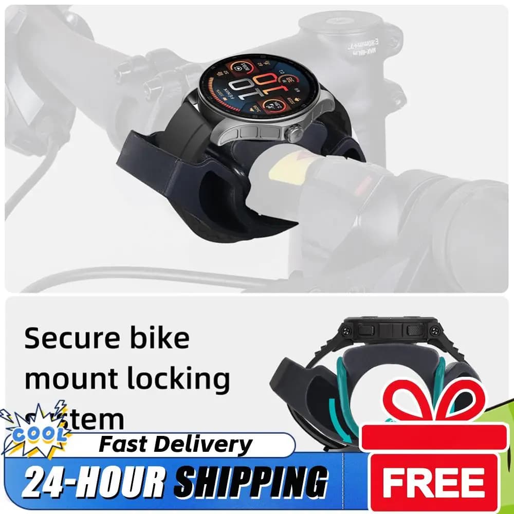 Silicone Bicycle Watch Support, Universal Bike Cardiofrequenzimetro from Cycling, Handlebar Clock Holder for Huawei Smartwatch