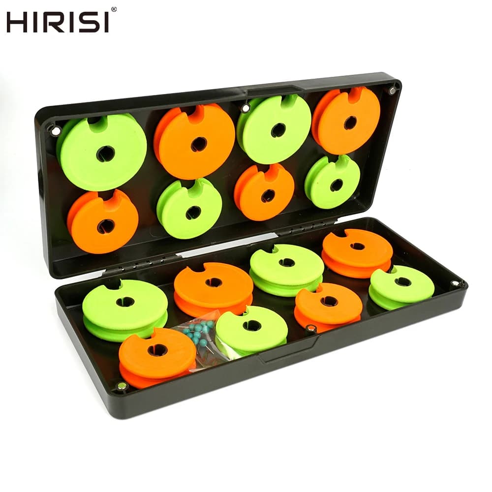 Hirisi Carp Fishing Equipment Carp Box Rig Hair for Chod Rig Foam Spools Line Box Carp Fishing Equipment Box Storage Box W538