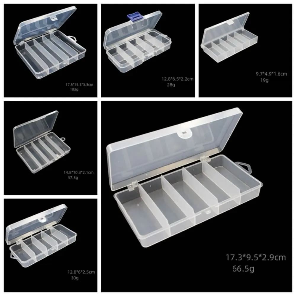 Adjust Compartments Fish Accessory Box Transparent Good Sealing Effect Fishing Tackle Boxes Durable High-strength