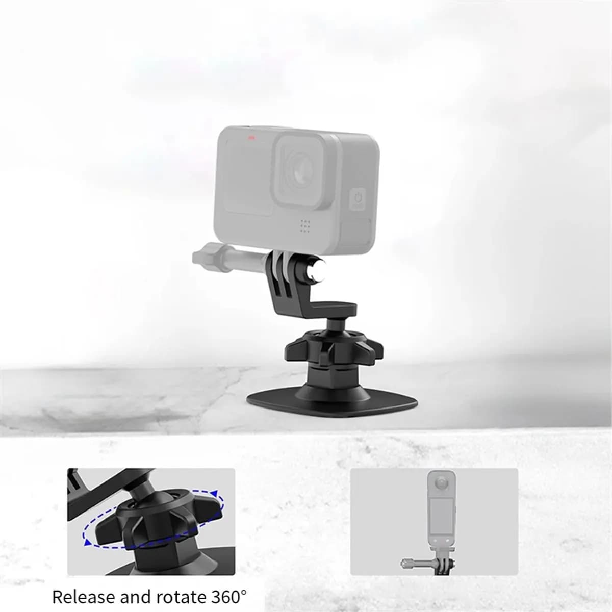 Wall sticker Universal Flexible A23G with Ball Head for GoPro Hero 13, Insta360 X5 X4 and DJI OSMO Action Cameras