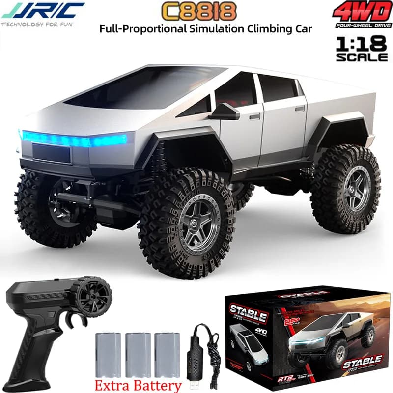 Nuovo JJRC C8818 RC Pickup Auto 1:18 2.4G 4WD Off-Road Crawler Arrampicata Auto di Controllo Remoto Modello di Simulazione Giocattolo Regalo Per I Bambini
