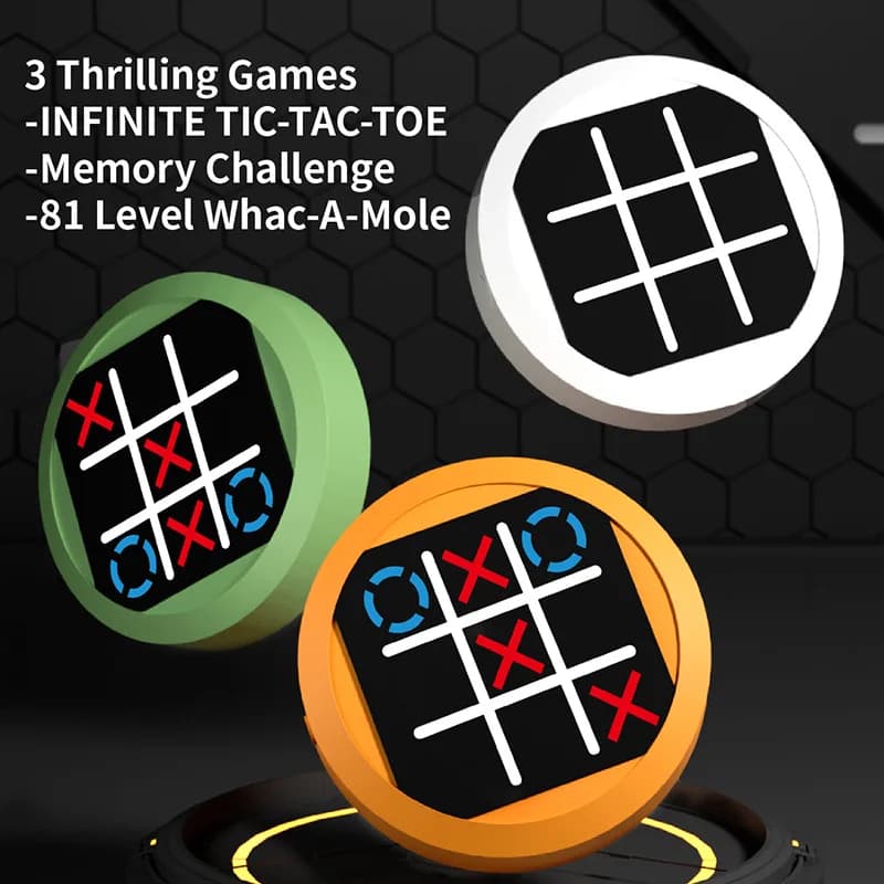Gioco da Tavolo Elettronico AI Smart Tic Tac T Quattro-in-Uno per Allenamento della Memoria, Giocattolo Educativo Divertente per Bambini, Regalo di Compleanno