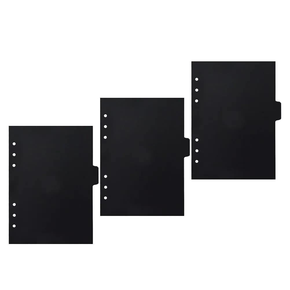 3 Set di Divisori per Raccoglitori, Pagine Divisorie per Quaderni, Inserti Ricaricabili per Planner, Divisori per Indice A5 a 6 Fori in Materiale PP per Raccoglitori