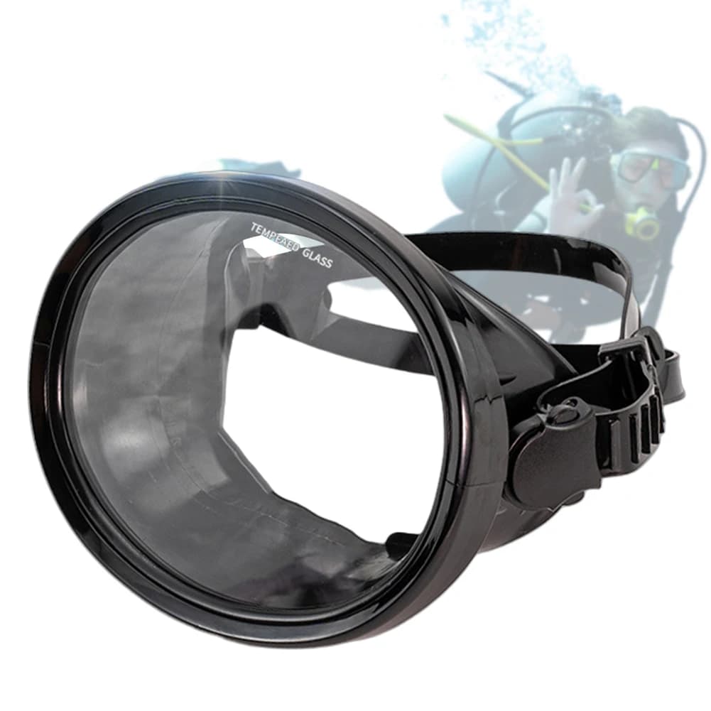 Oval Underwater Mask Underwater Fishing Mask Anti-fog Single-Length Underwater Mask Anti-lost Adjustable Underwater Glasses for Swimming Snorkeling