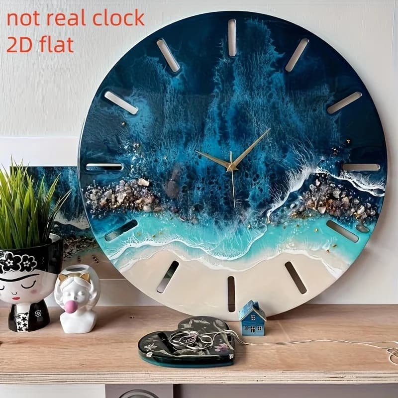 DIY clock molds, large clock resin molds, 3D personalized clock silicone resin casting, epoxy resin photo display stands, home