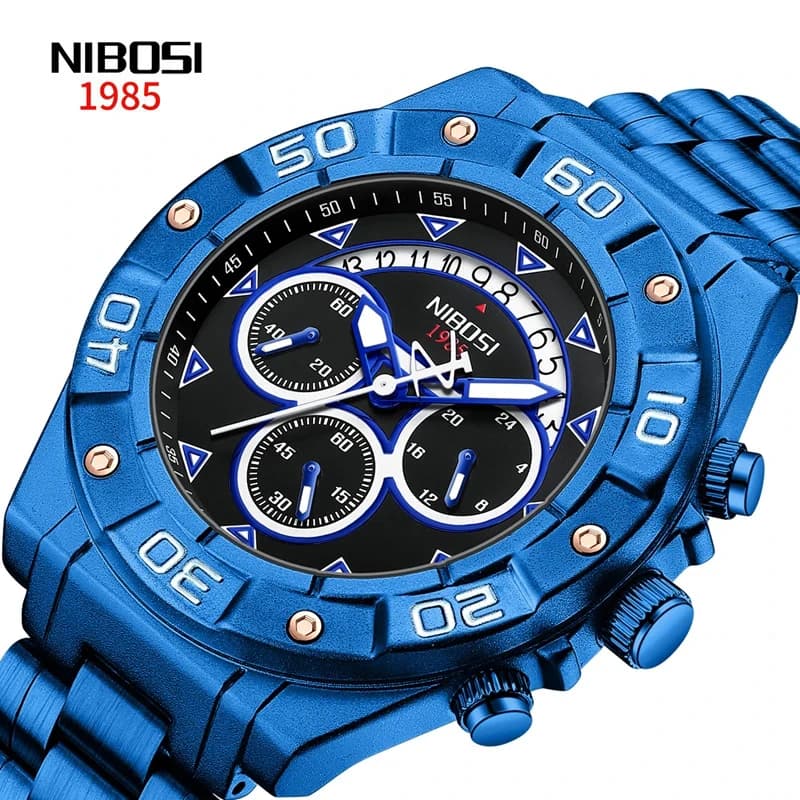 NIBOSI Nuovi Orologi Da Uomo Top Brand di Lusso Orologio Al Quarzo per Gli Uomini di Sport Cronografo Impermeabile Da Polso Da Uomo Relogio Masculino