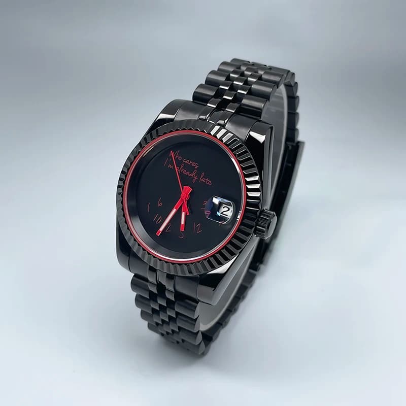 Macarlon 39mm Orologio automatico Data DJ Lunetta scanalata Vetro zaffiro NH35 Movimento meccanico Orologio di lusso in acciaio inossidabile per uomo