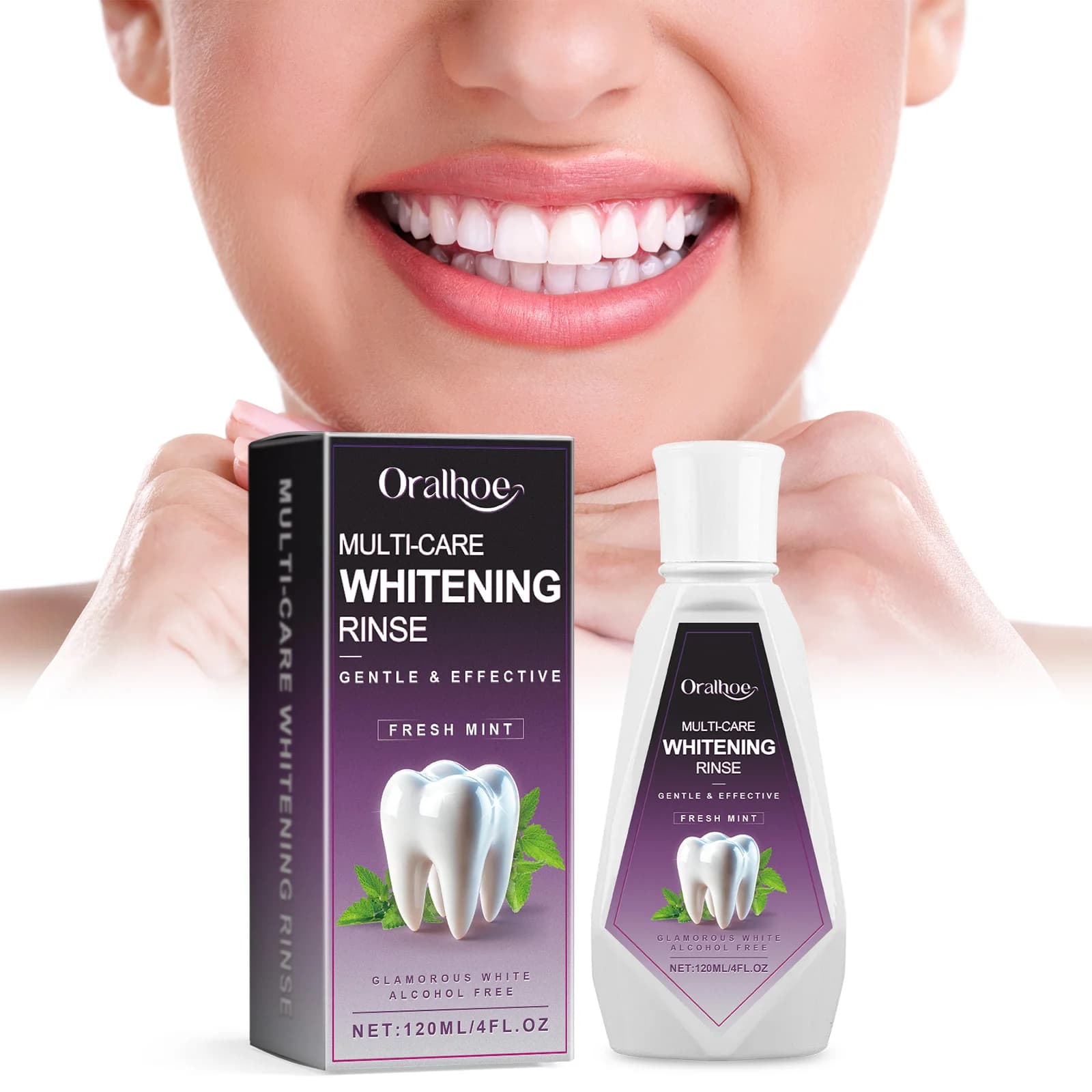 Collutorio profumato al limone Fresca l'alito, pulisce denti e bocca, analcolico, sbiancamento dei denti, igiene orale rinfrescante