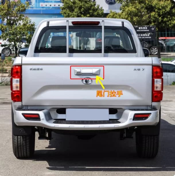 Maniglia per portellone posteriore con foro per fotocamera o non per GWM Great Wall Wingle 7 Maniglia per porta per scatola di carico per camioncino Nero Argento Bianco