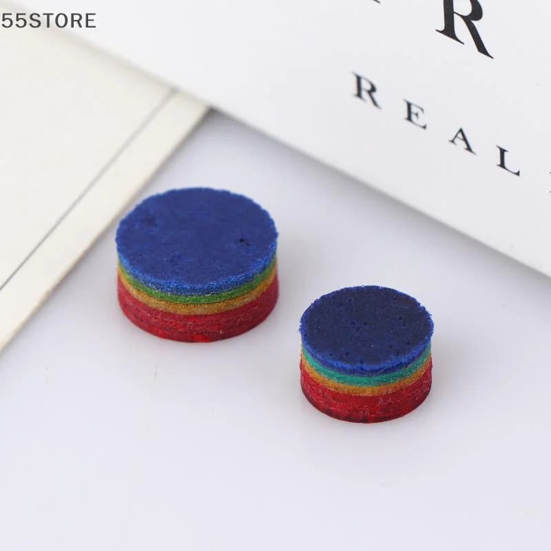 1Pc Arcobaleno Punta da biliardo 6 strati Durezza Punte da biliardo Accessori per la testa Sostituzione Stecca da biliardo Punta per Snooker Sport all'aperto