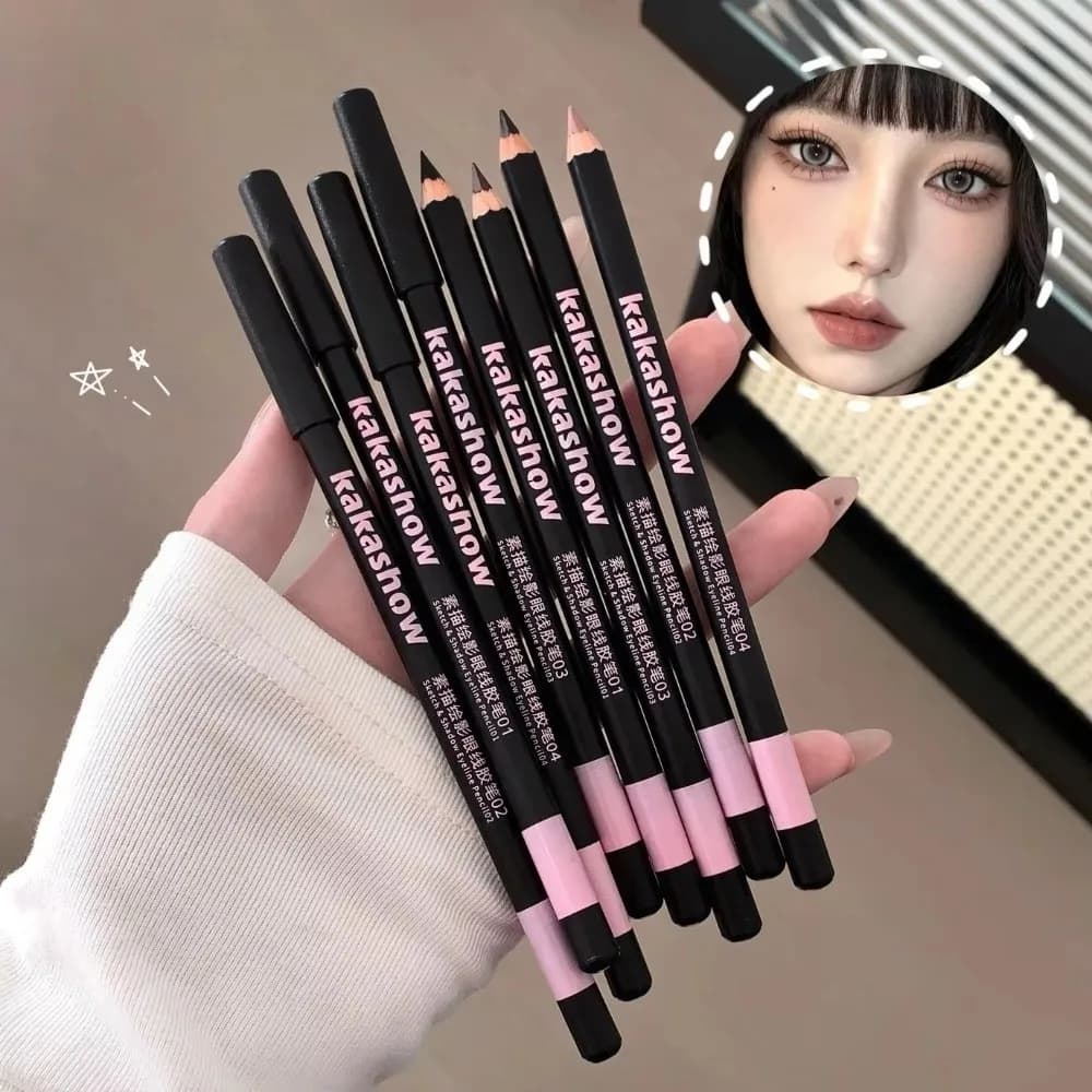 Natural 4-Color Eyeliner Pencil Waterproof Matte Finish Eye Liner Pen Long-Lasting Smudge-Proof Eye Highlighter Pen for Women