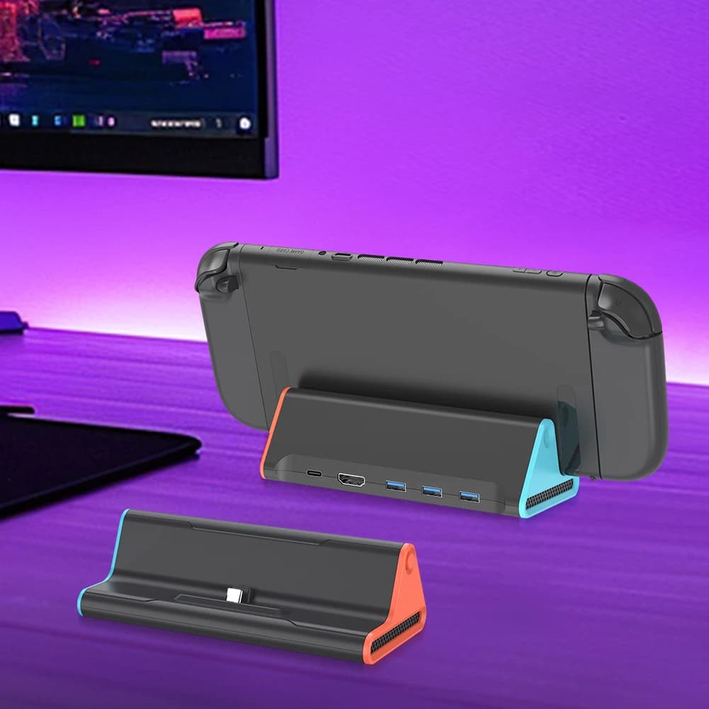 Adattatore Dock TV Portatile 4K NS2 USB 3.0 HDMI-compatibile con Ricarica Rapida per Console - Base Docking Station