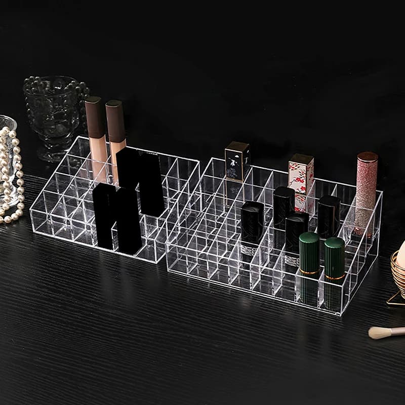 Espositore Trasparente per Rossetti con 9-40 Scomparti, Organizzatore per Trucchi, Scatola Contenitore Cosmetici, Espositore per Rossetti, Porta Gioielli