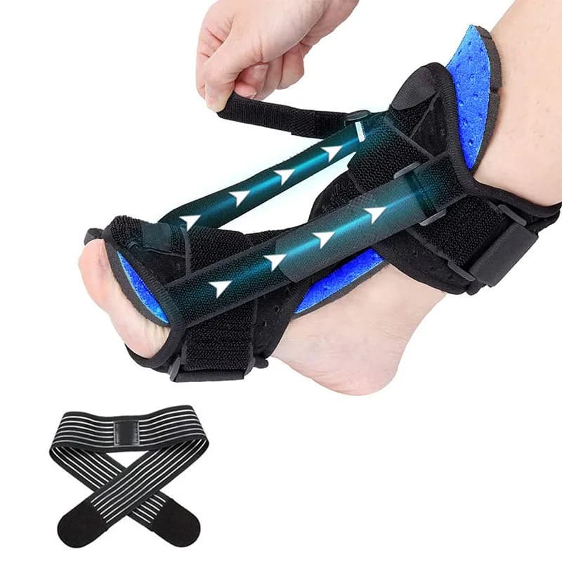 Tutore personalizzabile per piede cadente con doppie cinghie, supporto per fascite plantare e stabilizzatore per caviglia per un recupero confortevole e sicuro