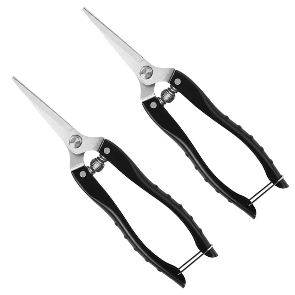 Set of 2 Stainless Steel Premium Gardening Scissors, Power Supplies with Anti-slip Ergonomic Grips, Resistant Scissors for Flowers and Plants