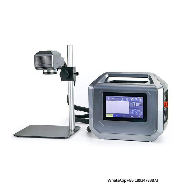 Nuovo HM 20W/30W/50W Mini macchina per incisore per marcatura laser a fibra portatile per metallo/plastica PLT/DXF/DST Supporto raffreddato ad aria