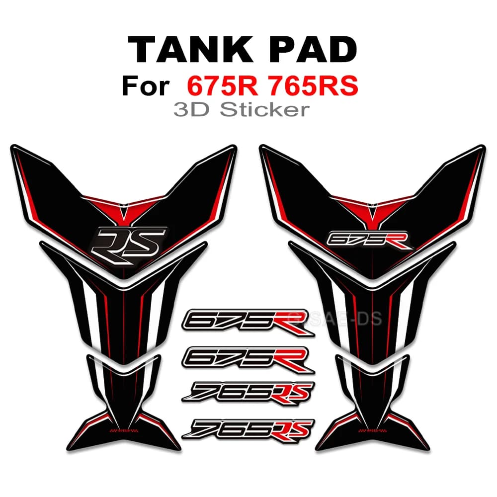 675R 765RS Moto Per Triumph Street Triple Daytona 675 765 R RS Adesivi Gas Olio Combustibile Kit Ginocchio Osso di Pesce Rilievo del Carro Armato protezione