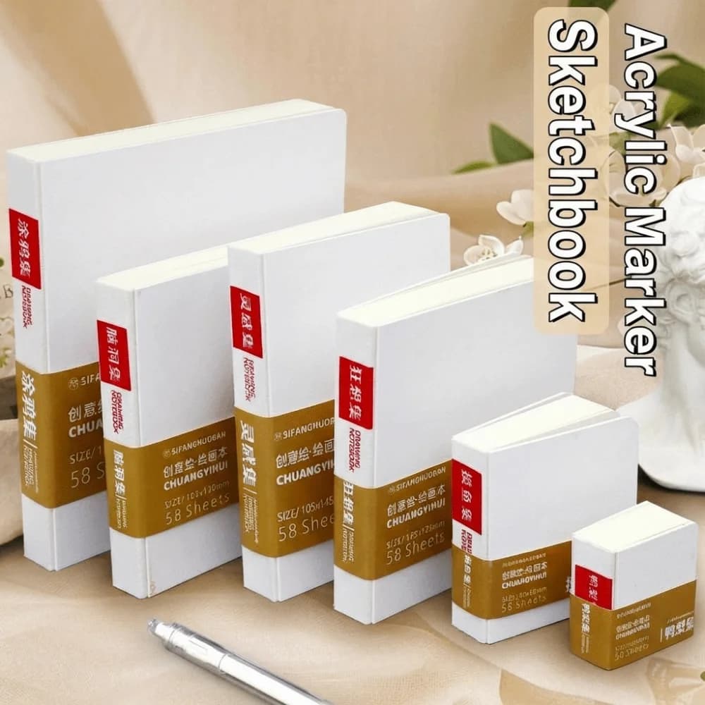 High-quality Thick Paper Paint Book 58 Sheets Not Transparent to Ink Sketchbook Portable Inspiration Record Draw Book Office