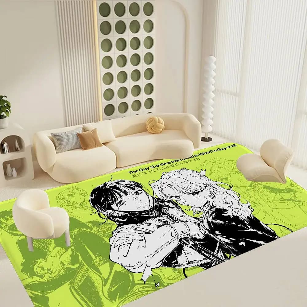 Popular GL Manga T-The G-Guy S-She W-Was I-Interested I-In W-WasnMats Cheaper Modern Living Room Balcony Printed Welcome Rug