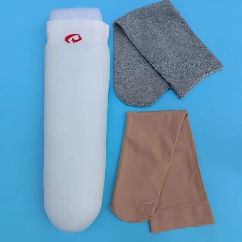 Guaina in gel di silicone per protesi di polpaccio, calza protettiva morbida per amputati sotto il ginocchio, copertura per gamba rimasta o fuscole di amputazione