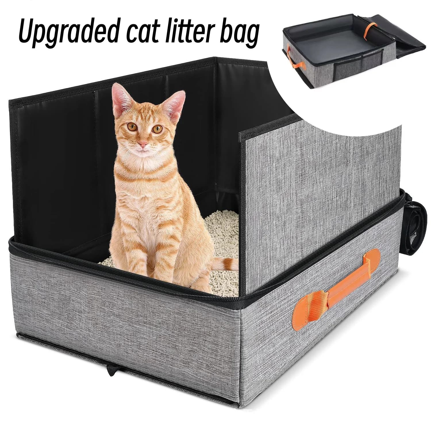 Upgraded Cat Sandbag with Shovel Odor-Proof Cat Litter Garbage Bag Small Toilet Pet Supplies Trash Can for Cat Poop