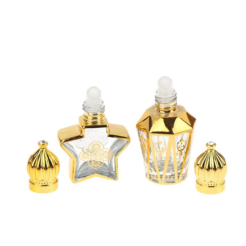 Bottiglie a rullo vuote da 10/12 ml per bottiglia da viaggio di olio essenziale con contenitori di profumo di vetro vuoti riutilizzabili a sfera in vetro