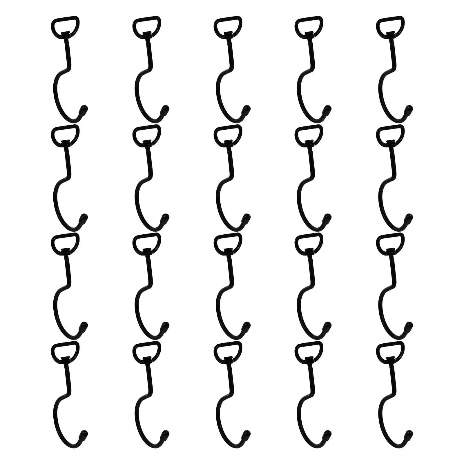 20Pcs D-Shape Wall Hooks Heavy Duty Storage Bags Hanger Multipurpose Indoor Organizer Hook for Clothes Hats Keys Scarves Bags