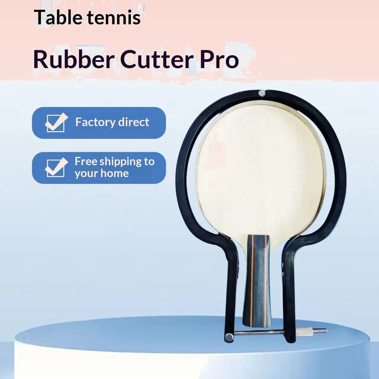 Table Tennis Rubber Cutter Scissors Blade Roller Glue Cutting Tool for Racket