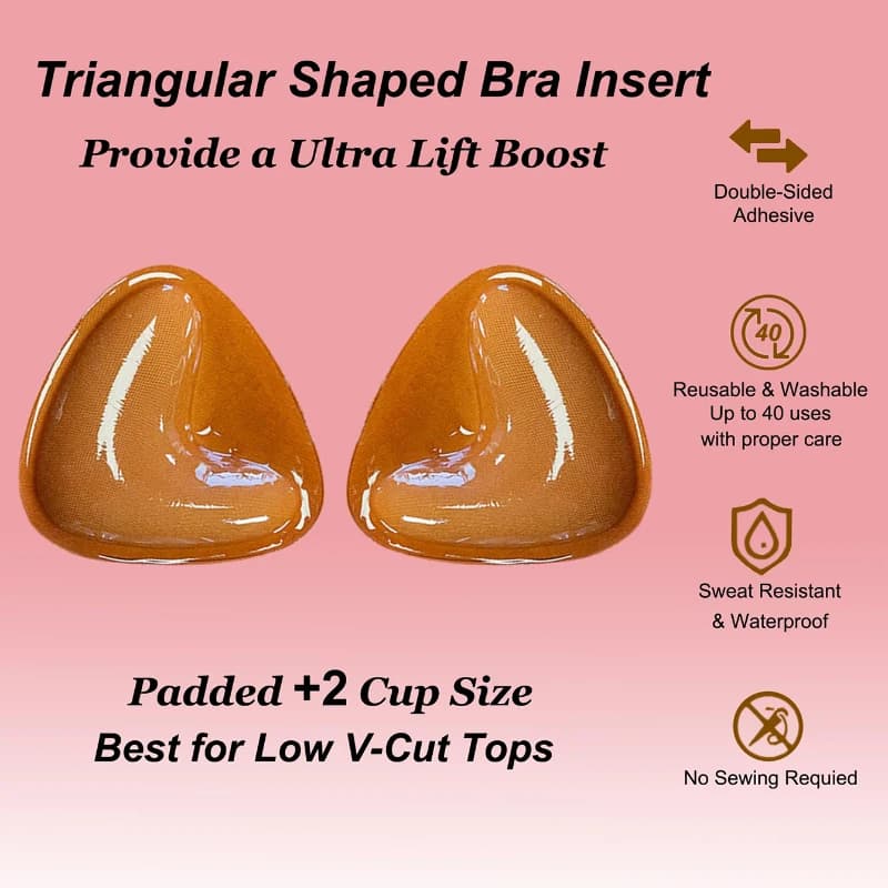 Kave 1/2 paia di reggiseno adesivo biadesivo - inserti adesivi invisibili per reggiseno, push up per abiti senza spalline per costumi da bagno bikini
